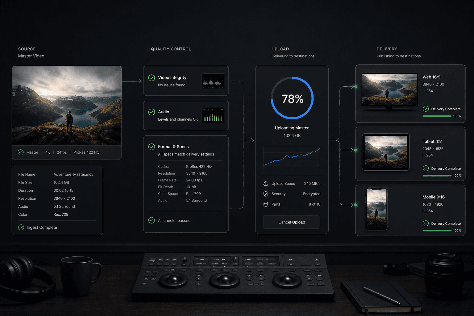 Meet platform delivery formats