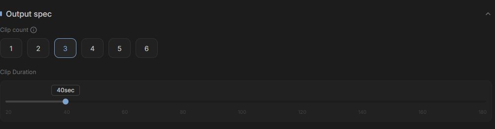 Batch output controls in the Talking-Head workspace